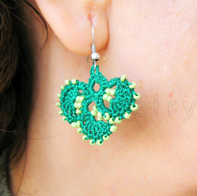 Beaded Flower Dangle Earrings