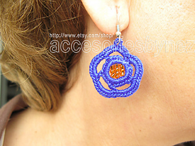 Beaded Circle Earrings