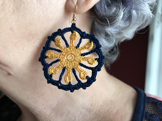 Crochet Round Earrings
