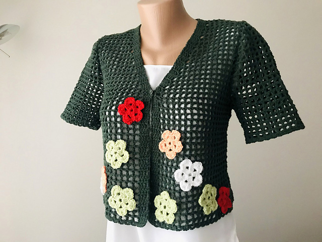 Women Green Cardigan