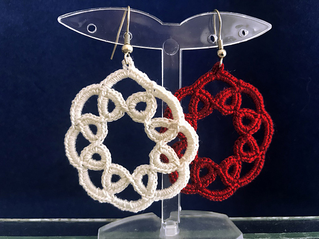 White Flower Earrings