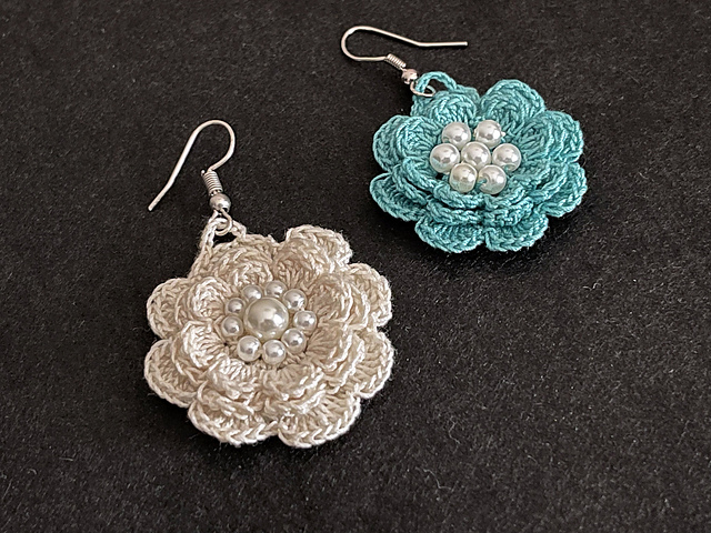 3D Flower Earrings