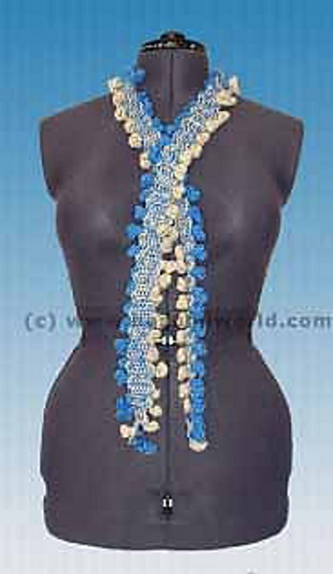 Two Colour Curlicue Scarf 