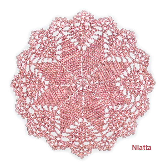 8Star Rose Doily
