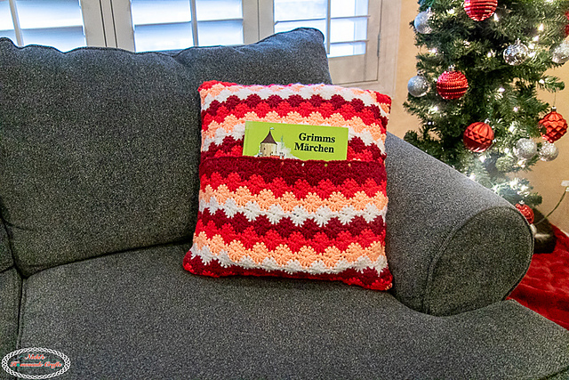 Harlequin Pillow with Book Pocket