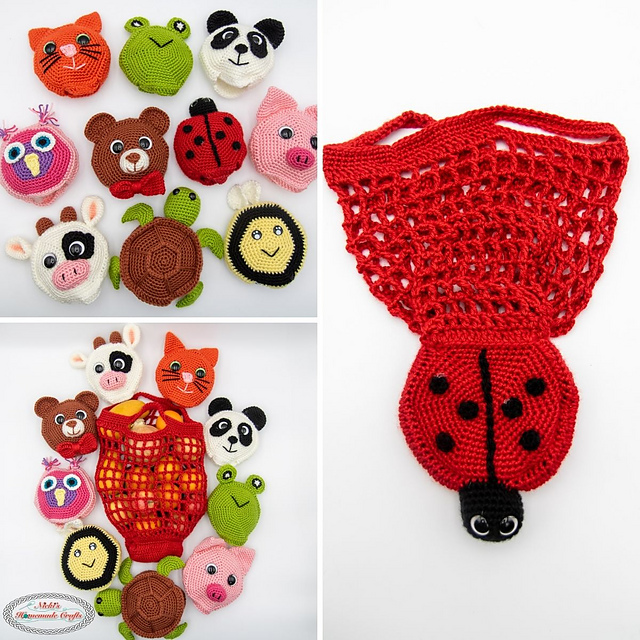 10-in-1 Foldable ANIMAL Market Bags