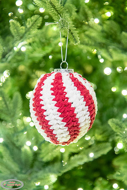 Spiral Peppermint Ornament