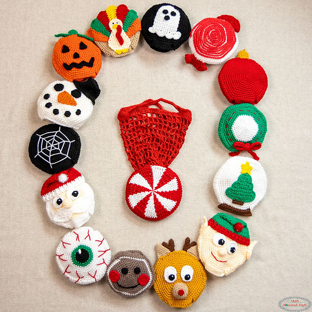 15-in-1 Foldable HOLIDAY Market Bags