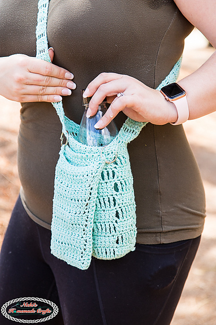 Water Bottle Holder with Phone Pocket