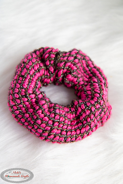 Poofy Tunisian Scrunchie