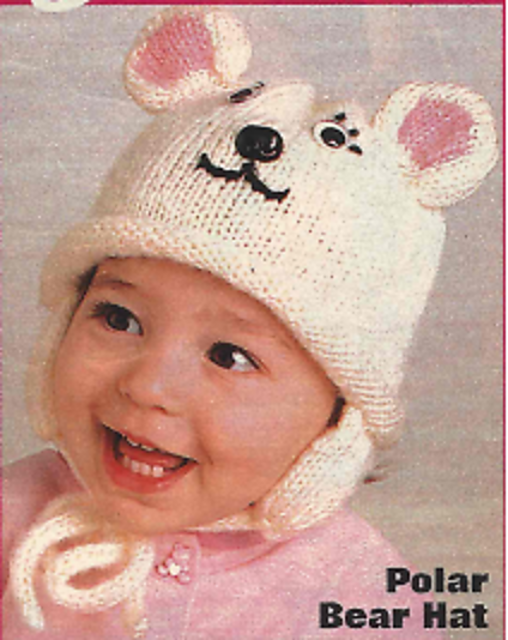 3 Vintage Bear Hats for Babies