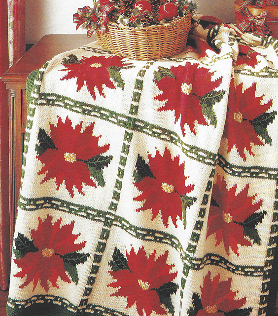 Poinsettias Afghan