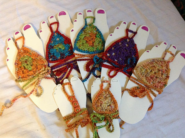 Triangle Granny Bare Foot Sandals