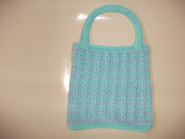 Blue Stripy Handbag