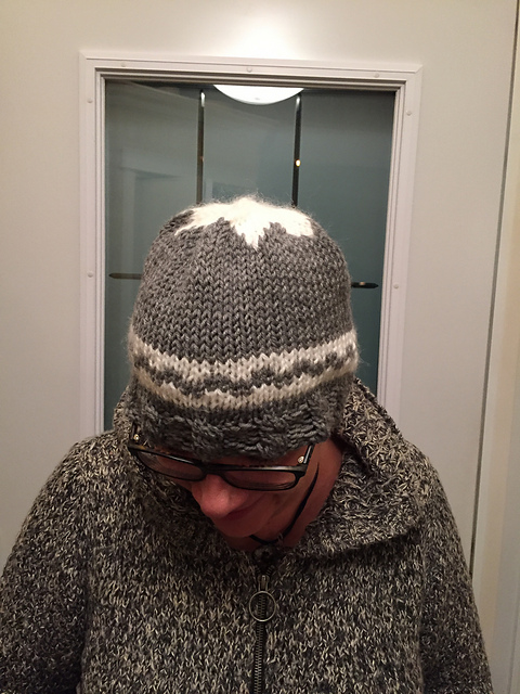 tuque avec côtes en torsades