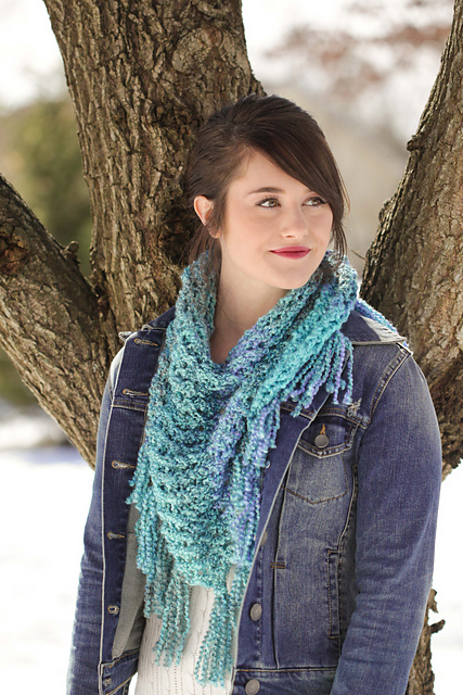 Waterlily Lace Triangle Scarf