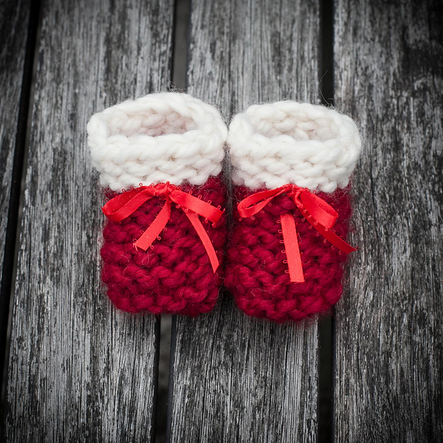 Garter Baby Booties