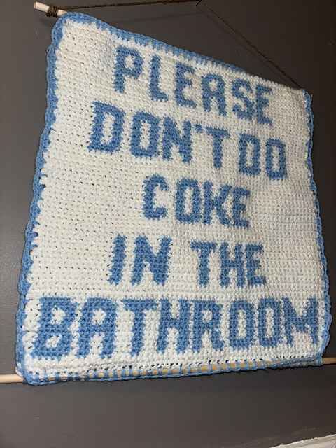 Please don’t do coke in the bathroom tapestry