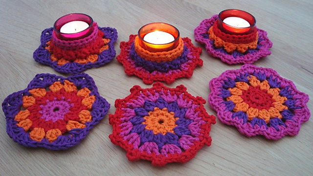 Crocheted coaster