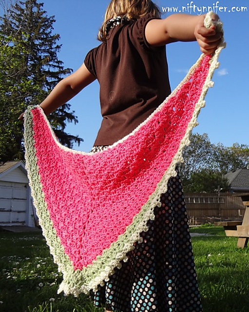Slice of Watermelon Shawl