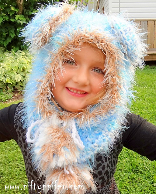 Beautiful Blue Bear Hood