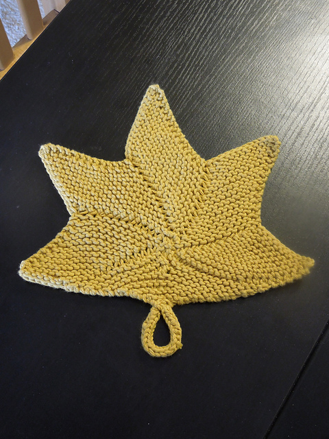 Maple Leaf Dish Cloth