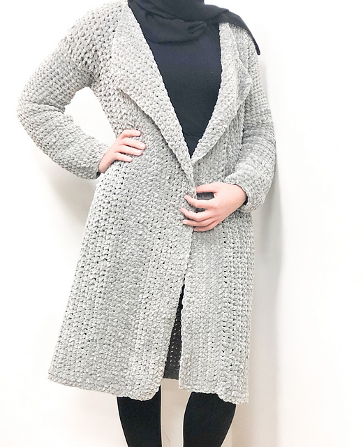 Velvet Crochet Cardigan