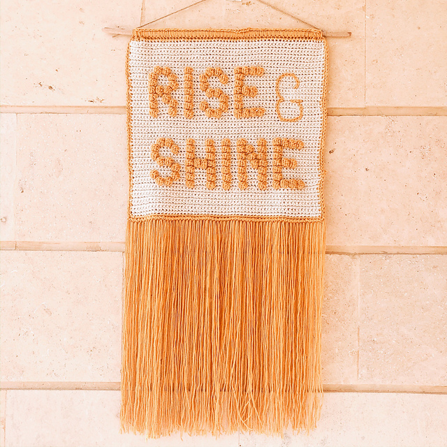 Rise & shine wall hanging