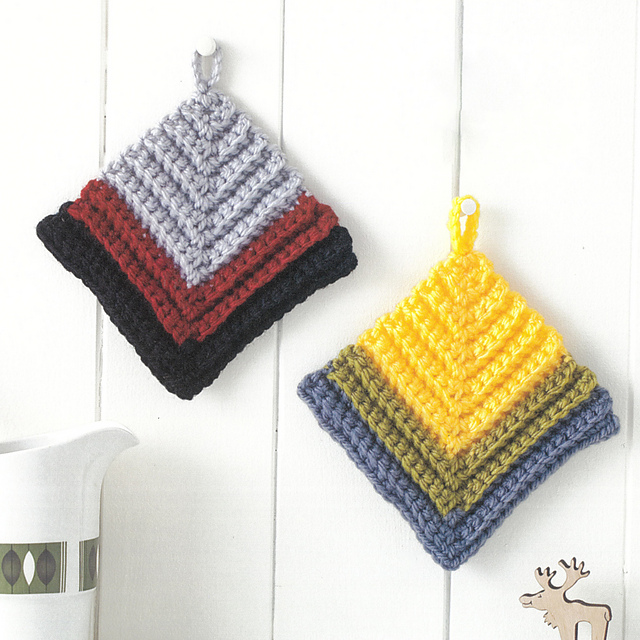 8,9 Tawashi Like Domino Knitting ドミノ編み風