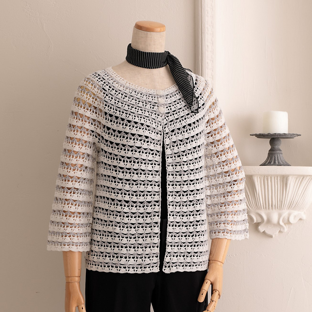 #06 Circular Yoke Cardigan