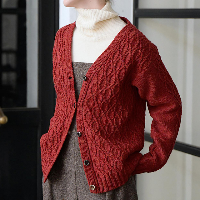 p.14 Cabled Cardigan