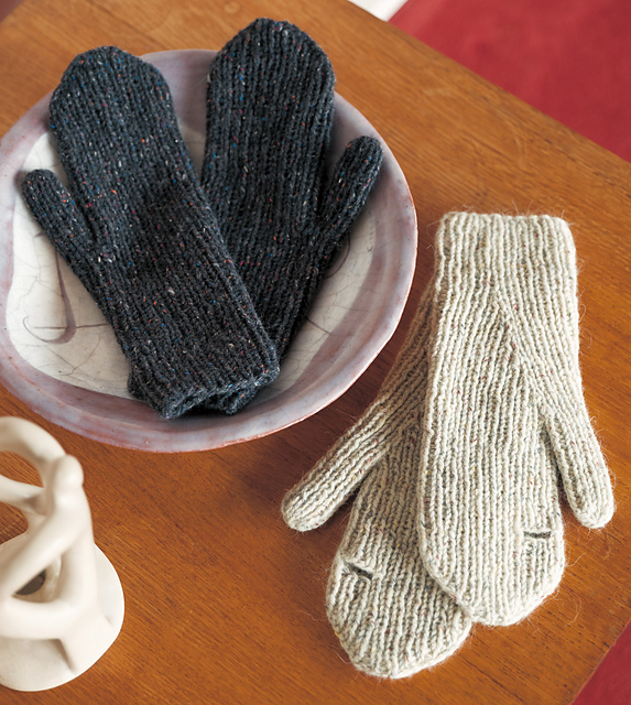 K Ribbed Mittens