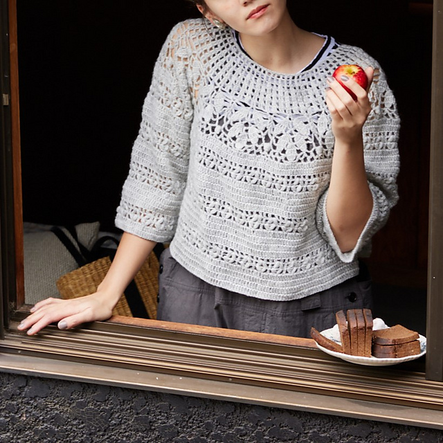 p.52 Topdown Lace Sweater