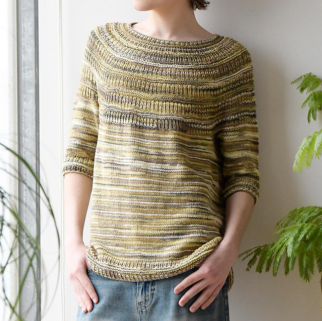 p.10 Textured Circular Yoke Pullover