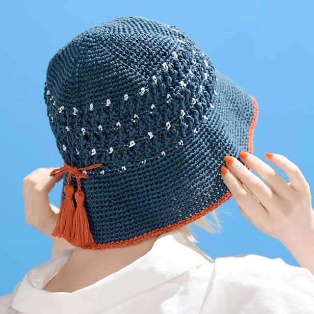 p75. Dotted Hat with Tassel