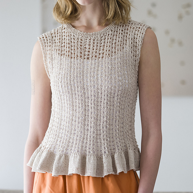 L Lace Frill Top