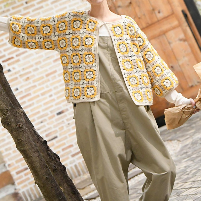p.16 Bobble stitch motif Jacket