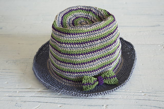 Multi-color Striped Fedora