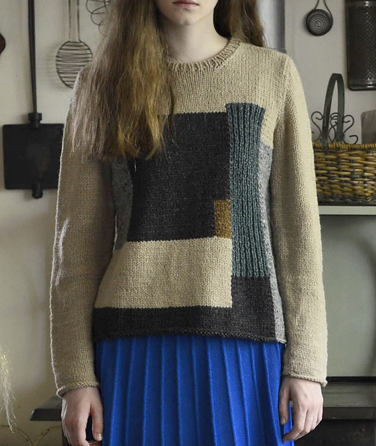Patchwork-like Pullover