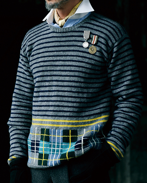 Mens Pullover in Stripes and Checks