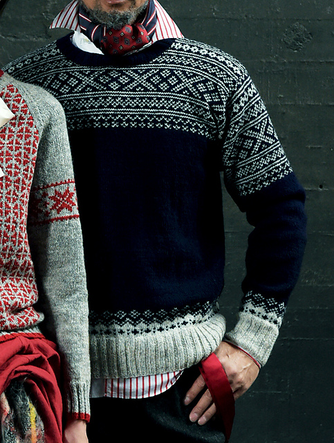 Men’s Pullover with Geometric Patterns