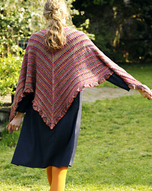 Orange Gradient Triangle Stole