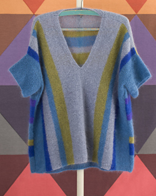 Stripe V-Neck Pullover