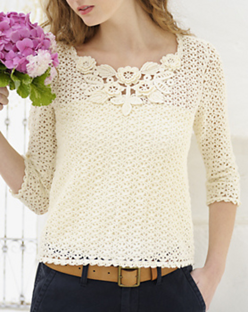p.13 Irish Lace Pullover & Choker