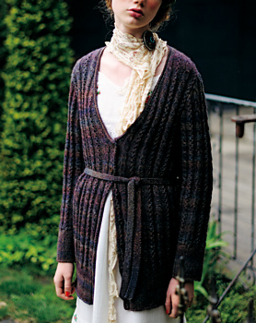 p.117 Long Belted Cardigan