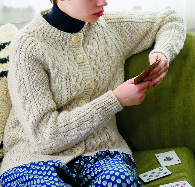 Ravelry: p.11 Aran Cardigan pattern by Yoko Hatta (風工房)