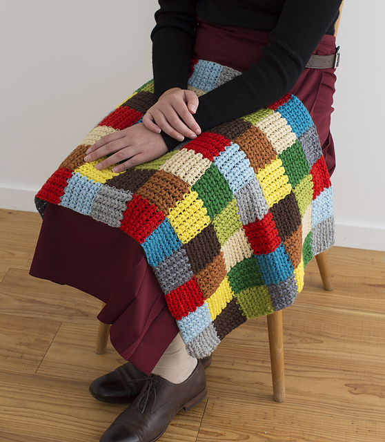 B. Blanket - Crocheted Puff Entrelac Stitch