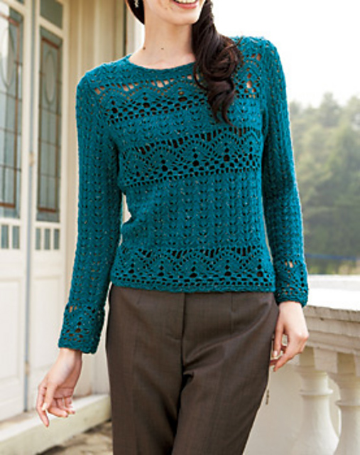 Lace Pullover レース模様のプルオーバー