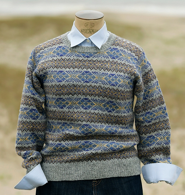 #13 Gray and Blue Pullover