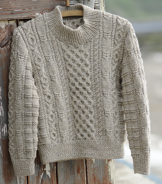 #28 Aran and Honeycomb Pullover